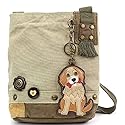 Chala Womens' Canvas Patch Crossbody Handbag"Golden Retriever" - Sand…