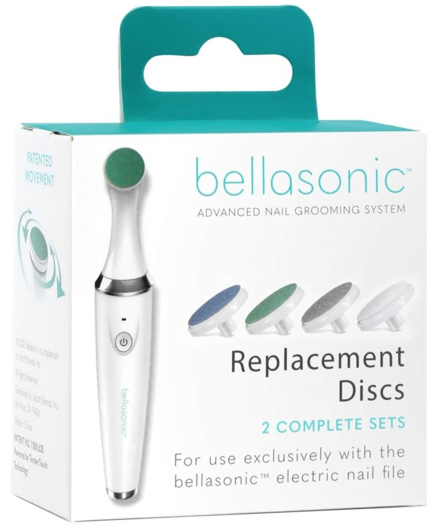 Replacement Discs for Bellasonic 4-in-1 Rechargeable Electric Nail File Set with Unique Oscillating Head - Shape, Smooth, Buff & Shine Nails | Remove