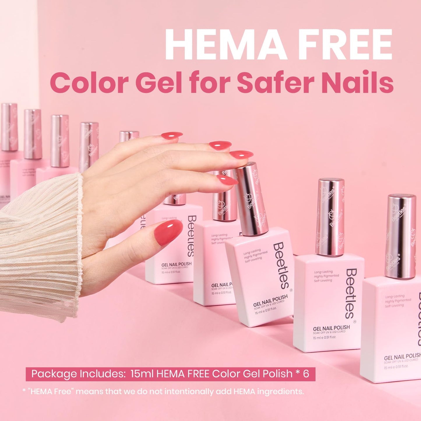 Beetles Nude Gel Polish Set - 6 Colors HEMA-Free Summer 15ML Full Size Jelly Gel Polish Neutral Nude Pink Milky White Sheer Translucent Effect Full Beauty and Personal Care beetles Gel Polish