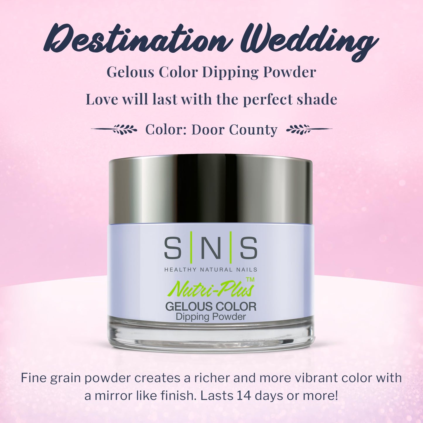 SNS Nail Dip Powder, Gelous Color Dipping Powder - Door County (Purple/Lavender, Cream) - Long-Lasting Dip Nail Color Lasts 14 Days - Low-Odor & No UV Beauty & Personal Care SNS Healthy Natural Nails