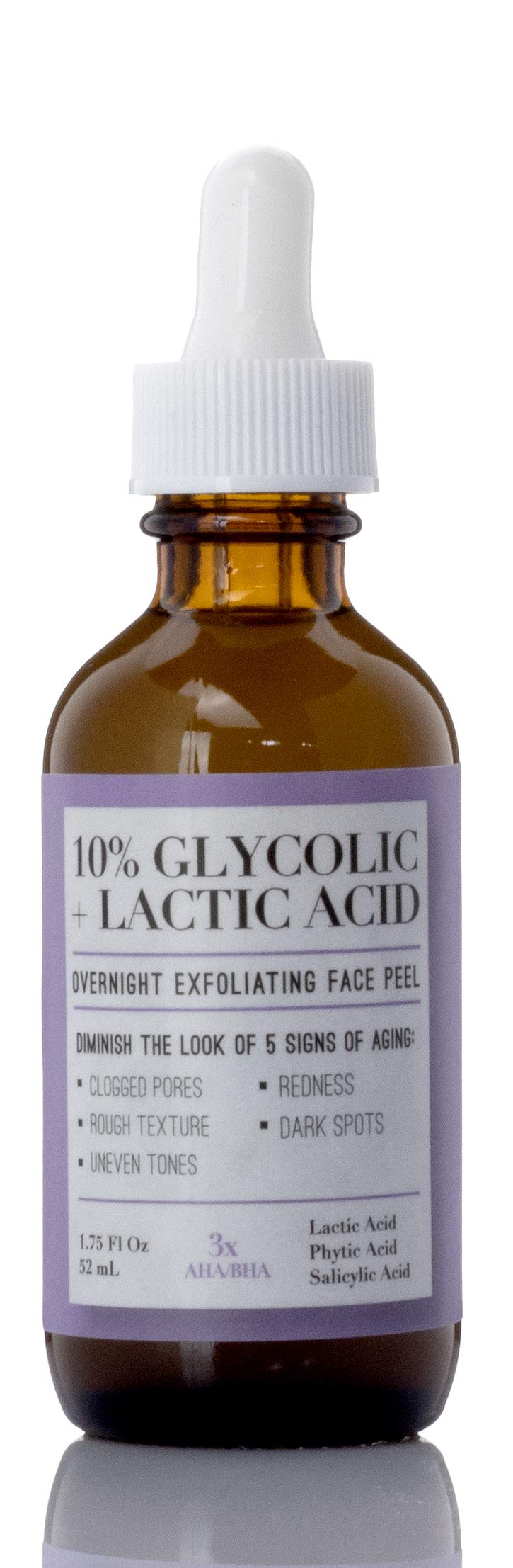 Medix 5.5 10% Glycolic Acid Face Peel Exfoliating Serum with Lactic Acid + Salicylic Acid, Gentle Skin Care Exfoliate Facial Peel Treatment Targets