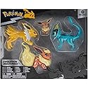 Pokemon Select Eevee Evolution Pack - Features 2-Inch Eevee Plus 3-Inch Jolteon, Vaporeon, and Flareon Battle Figures
