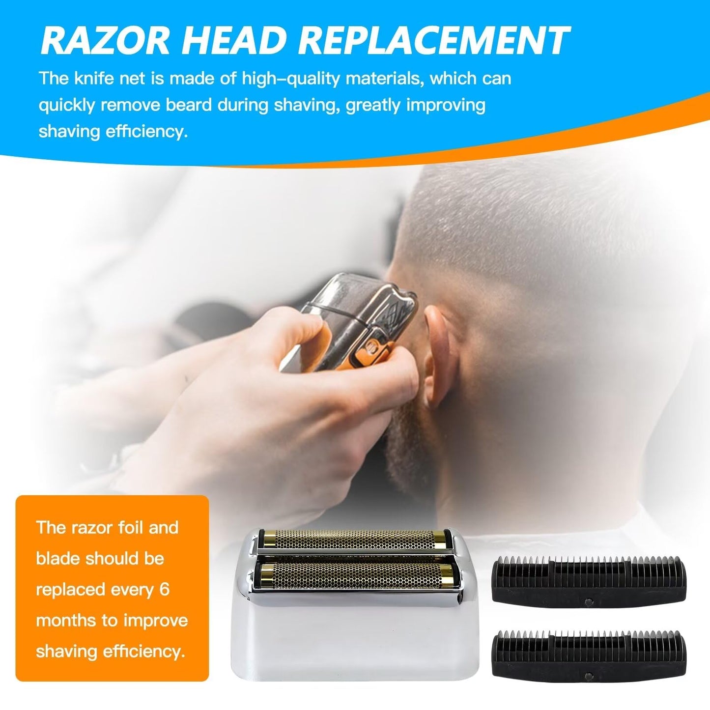 Performance Electric Men Shaver Replacement Foil & Cutters Suitable for BaBy-liss PRO Metal-FX FXRF2 Foil Shaver Beauty and Personal Care YKISON