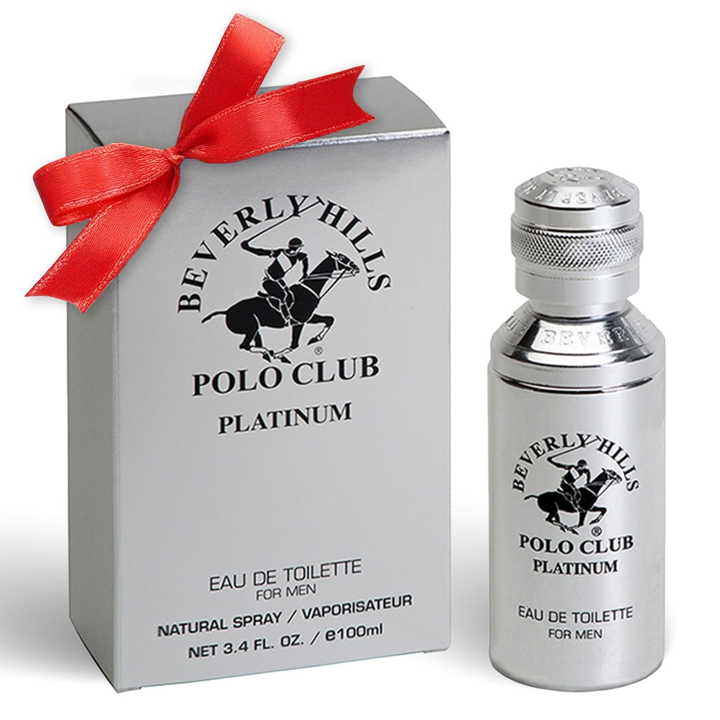 Beverly Hills Polo Club PLATINUM - Cologne for Men with Notes of Cedar, Cinnamon & Orange - Classy & Sexy Fragrance Scent - Eau De Toilette Spray