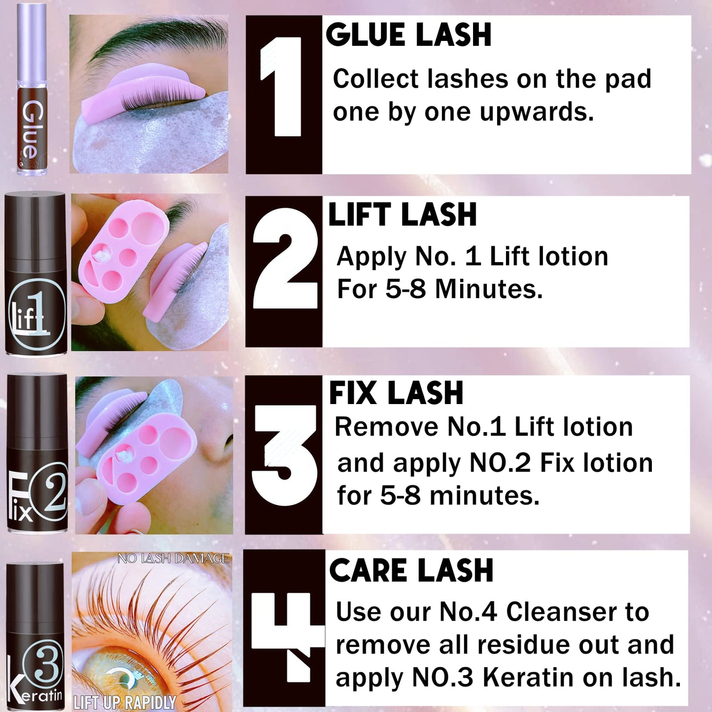 Lash Lift Kit, Strong Eyelash Lifting 3 Minutes Brow Lamination At Home, DIY Eyelash Perm Easily 10 ml Airless Pump More than 15 Applications Make