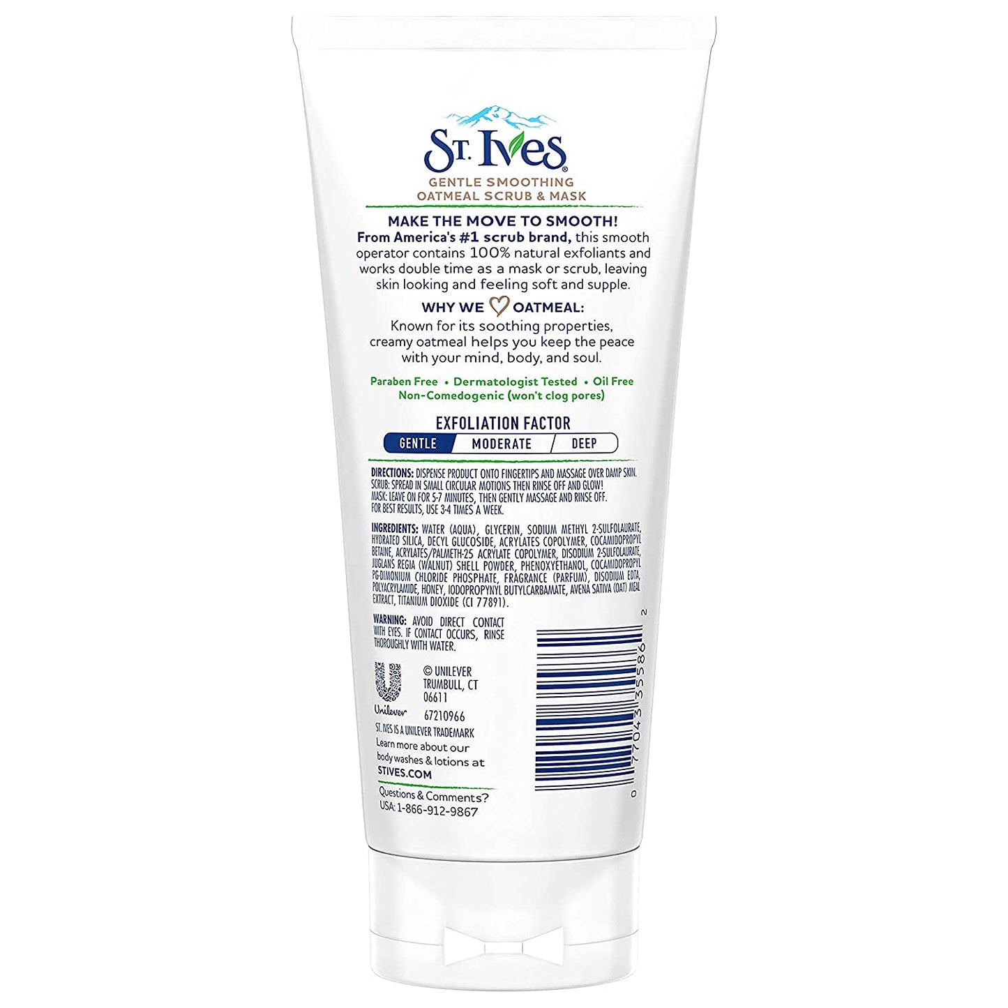 St. Ives Smooth & Nourished Scrub & Mask, Oatmeal 6 oz (Pack of 4)