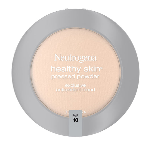 Neutrogena Healthy Skin Pressed Makeup Powder Compact with Antioxidants & Pro Vitamin B5, Fair 10,.34 oz, Pack of 2
