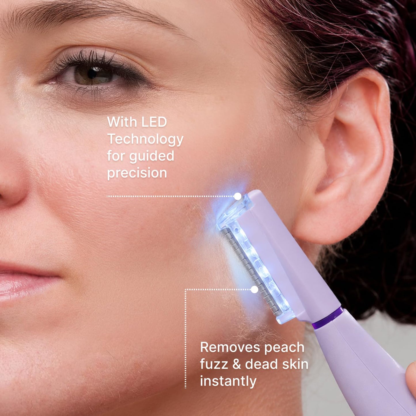 Michael Todd Beauty Sonicsmooth Pro+ Dermaplane Razor for Women Face + Eyebrow Trimmer Dermaplaning System w/LED Light Peach Fuzz Remover -16 Beauty and Personal Care MICHAEL TODD