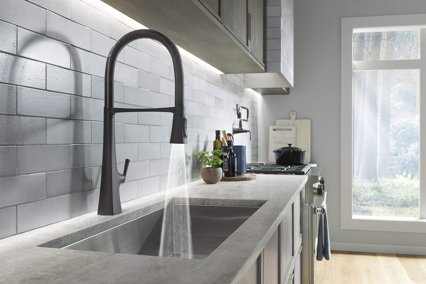 Kohler K-22060-BL Graze Kitchen Sink Faucet, Matte Black 3.3 Ounces