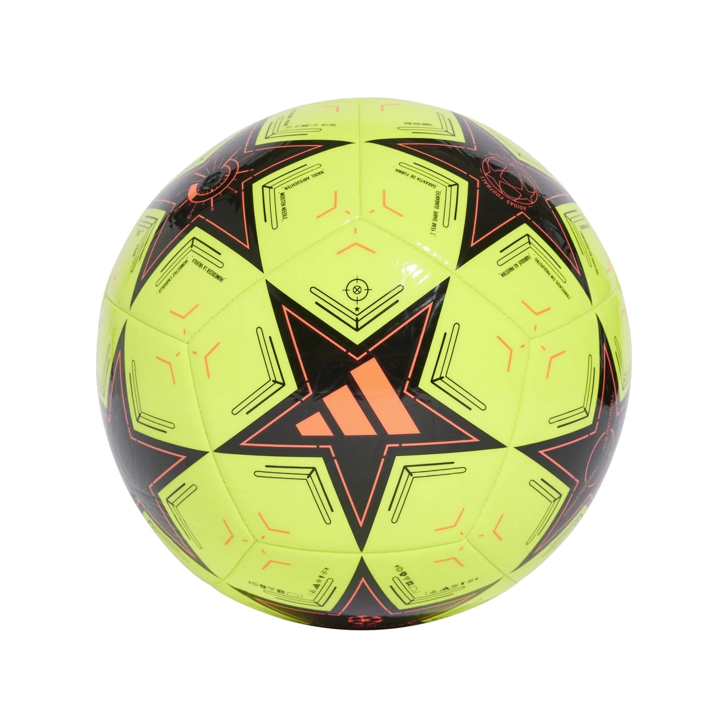 Adidas Unisex-Adult UCL Club Soccer Ball, Solar Yellow/Black/Turbo, 5