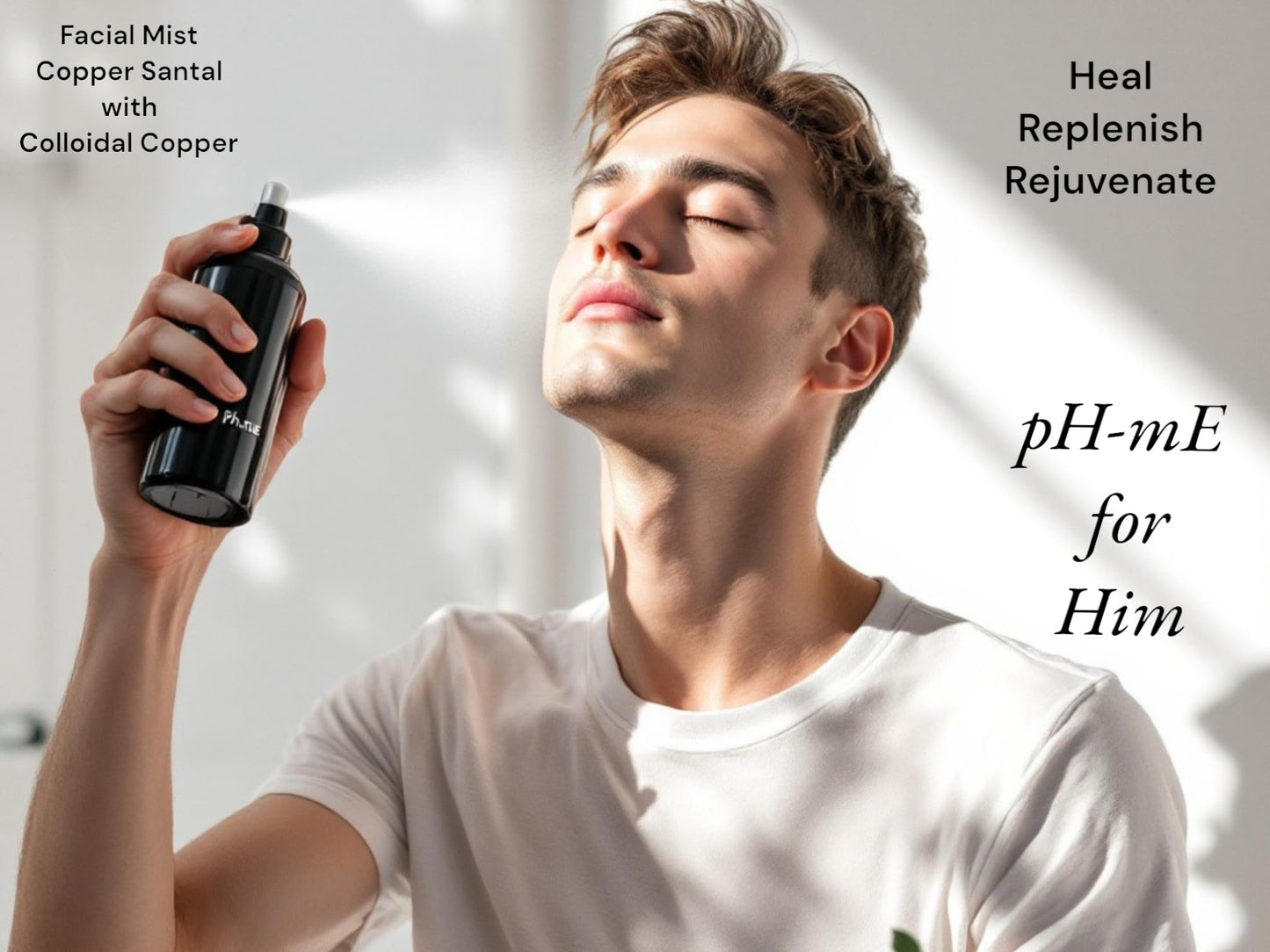 pH-mE Hydrating Cleaning Face Mist, Copper Rose, Pure, Natural, Organic Ingredients Helps your Skin Reduce Wrinkles, Fine Lines, Inflammation, Acne