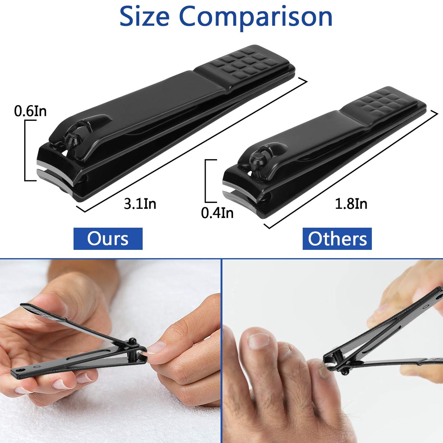 Aceoce Nail Clipper Set Manicure Set Men Nail Tools Accessories Personal Nail Care Tools Toe Finger Nail Clippers Travel Grooming Kit Manicure