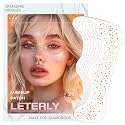 Leterly 24 Pcs Glitter Freckles Face Tattoo,Rose Gold Face Glitter Makeup Patches Cute Sparkle Freckles Patches Waterproof Makeup Speckles for Face