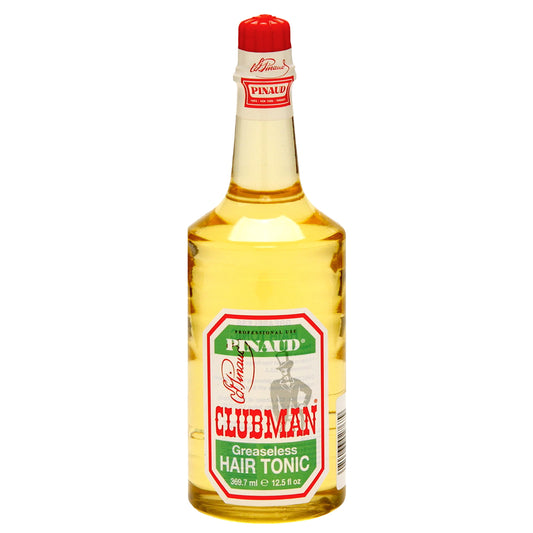 Clubman Pinaud Hair Tonic - Classic Greaseless Men’s Grooming Hair Tonic for Men, Stimulates Scalp & Revitalizes Hair Without Grease, 12.5 fl oz