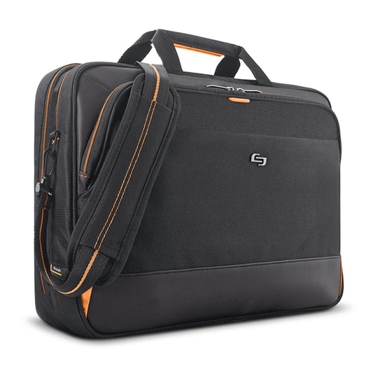 Solo New York Briefcase - Laptop Carrying Bag for Women & Men, Brief for Travel & Work, Internal Tablet Pocket, Adjustable Shoulder Strap, Fits 17.3"