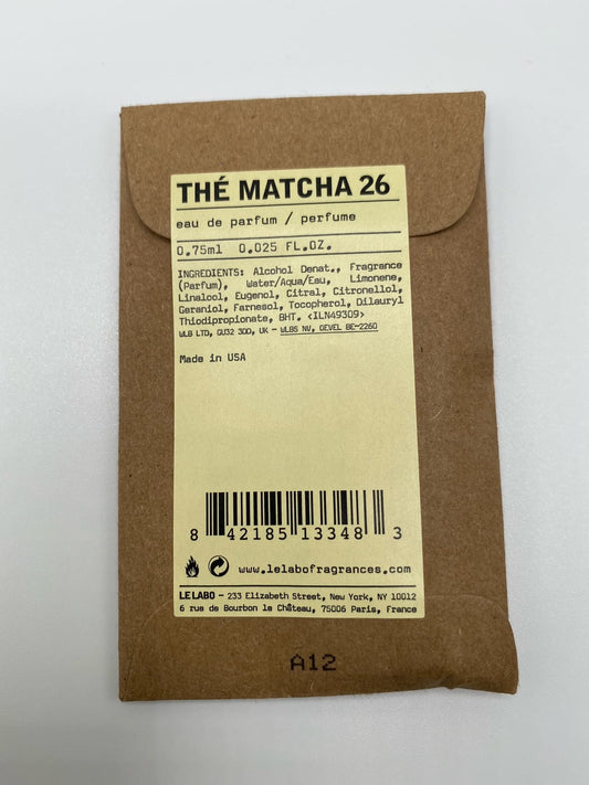 Le Labo THE MATCHA 26 eau de parfum 0.75 ml/0.025 fl oz vial Beauty & Personal Care Le Labo