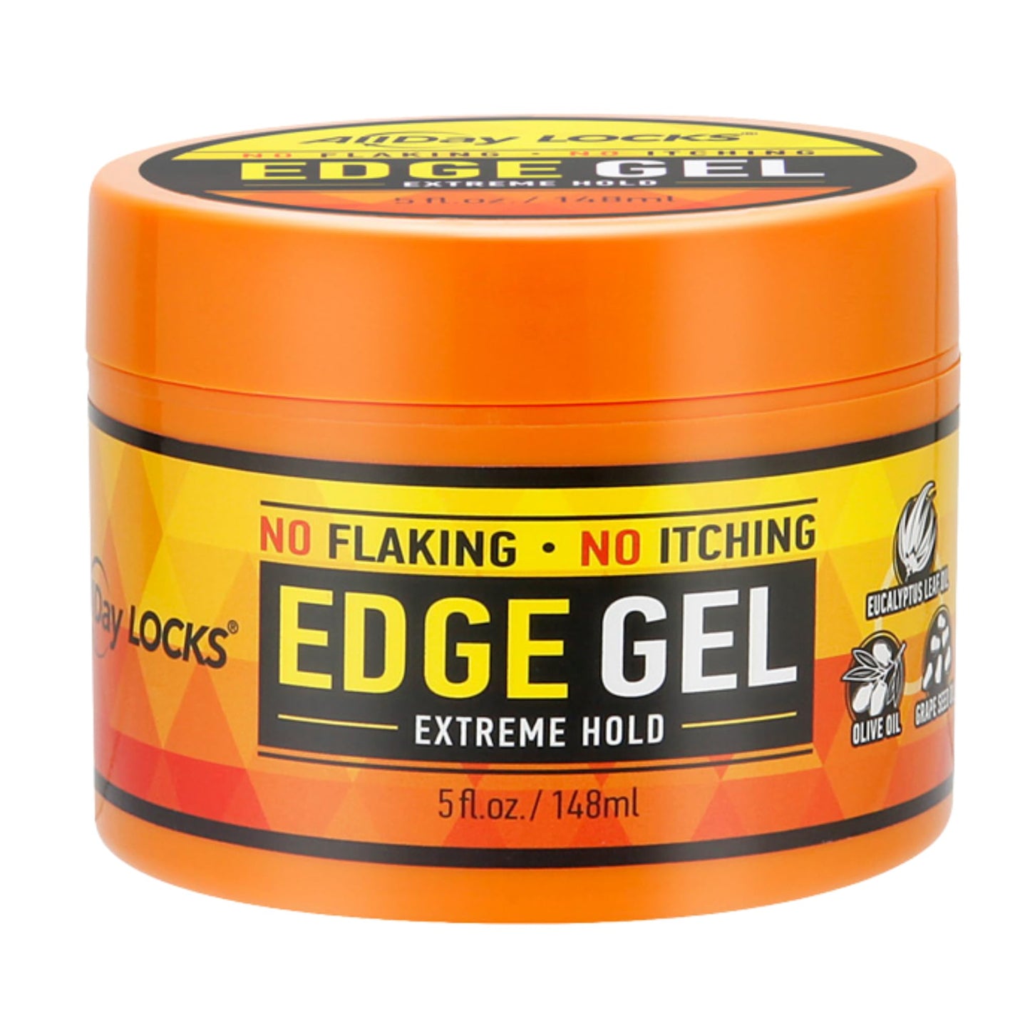 AllDay Locks Edge Gel (5 oz) | Extreme Hold, Moisturizing Edge Control Smoother | Eucalyptus, Rosemary, Olive Oil | No Frizz, Flakes, or Grease |