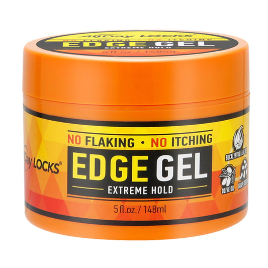 AllDay Locks Edge Gel (5 oz) | Extreme Hold, Moisturizing Edge Control Smoother | Eucalyptus, Rosemary, Olive Oil | No Frizz, Flakes, or Grease |