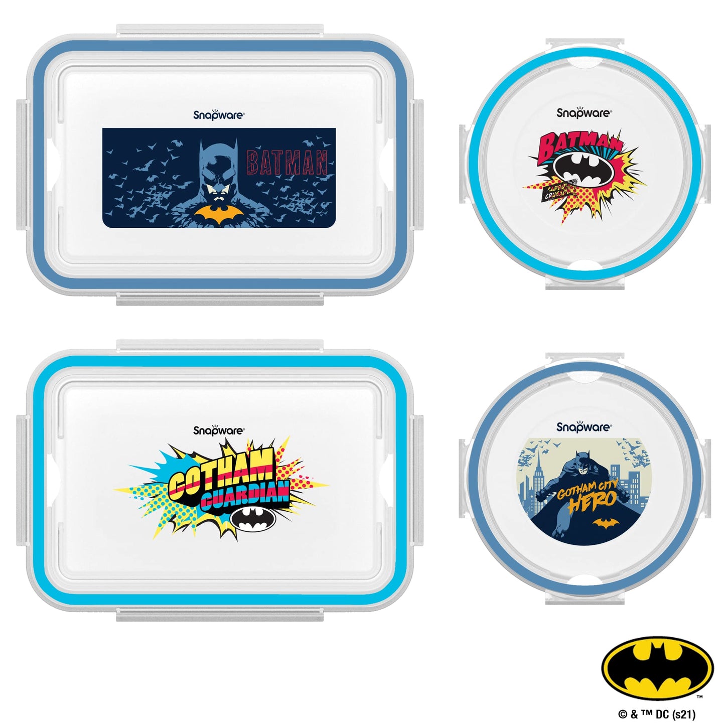 Snapware 8-Pc Plastic Food Storage Containers Set, 4.6-Cup & 3-Cup Meal Prep Containers with Lid, BPA-Free Lids with 4 Tab Locking Lids, Dishwasher…