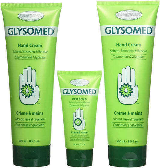 Glysomed Hand Cream Combo Pack, 8.5 Fl Oz (2 Count) + 1.7 Fl Oz (1 Count) Beauty & Personal Care Glysomed