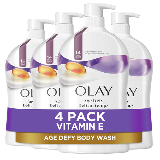 Olay Body Wash for Women, Age Defying with Vitamin E, 24hr Moisturizing, Hydrating & Refreshing, B3 Vitamin Complex, Free of Parabens & Phthalates