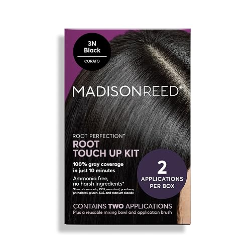 Madison Reed Root Perfection Root Touch Up Kit with Bonus Hyrdating Hair Mask - 3N Corato Black, 2 Permanent Applications, 100% Gray Coverage in 10