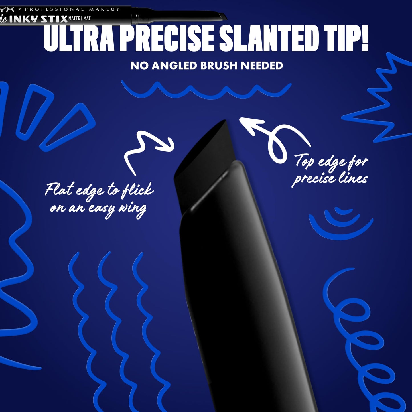 NYX PROFESSIONAL MAKEUP Epic Inky Stix Eyeliner, Mechanical Cream Gel Eyeliner, Waterproof Formula With Up To 24HR Wear - 01 Black Screen (Matte
