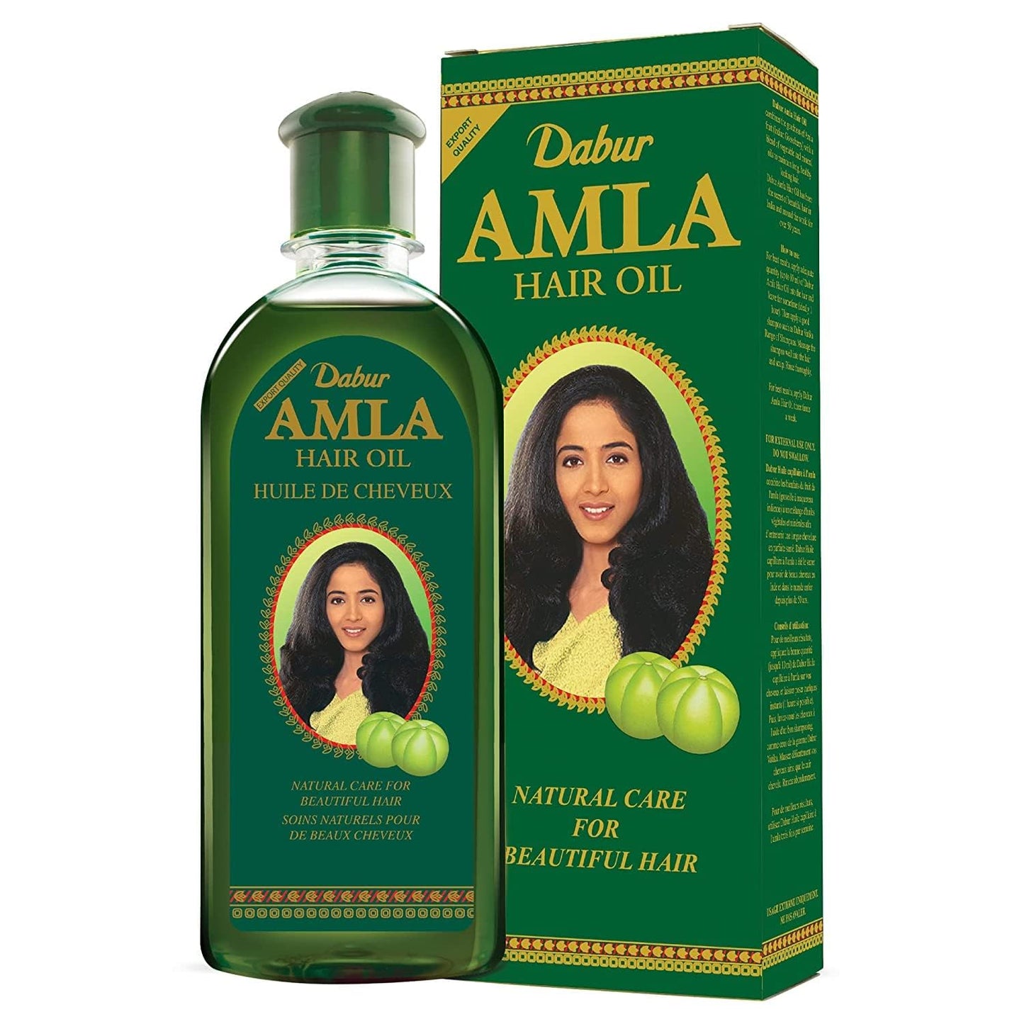 Dabur Natural Amla Hair Oil 180ml for Healthy Hair, Hydrated Scalp and Beautiful Hair - Vital Indian Hair Oil for Men and Women