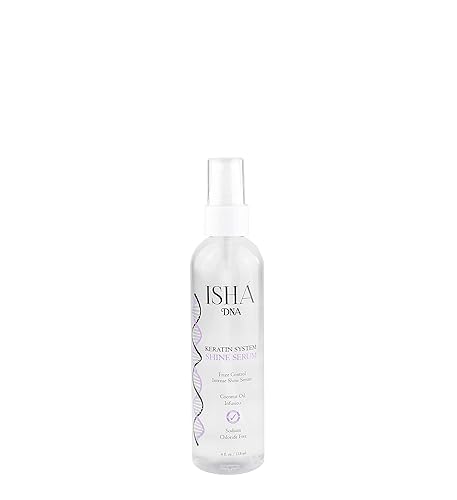ISHA DNA Keratin Treatmen System Hair Shine Serum Drops - Frizz Control - Instant Shine - Coconut and Argan Oil Infused with Vitamin E - Smoothing