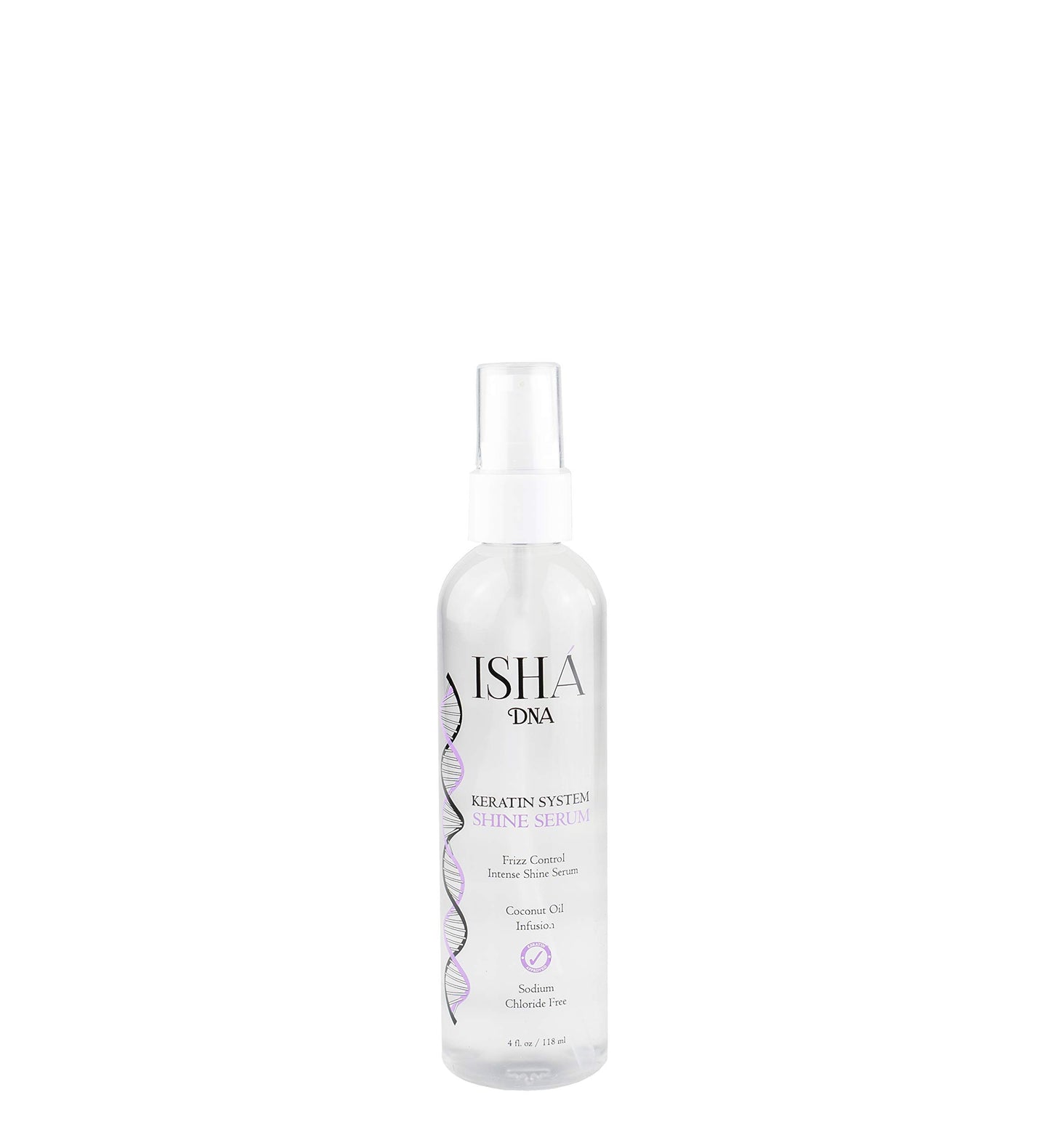 ISHA DNA Keratin Treatmen System Hair Shine Serum Drops - Frizz Control - Instant Shine - Coconut and Argan Oil Infused with Vitamin E - Smoothing