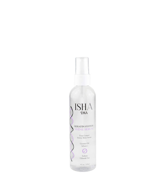 ISHA DNA Keratin Treatmen System Hair Shine Serum Drops - Frizz Control - Instant Shine - Coconut and Argan Oil Infused with Vitamin E - Smoothing