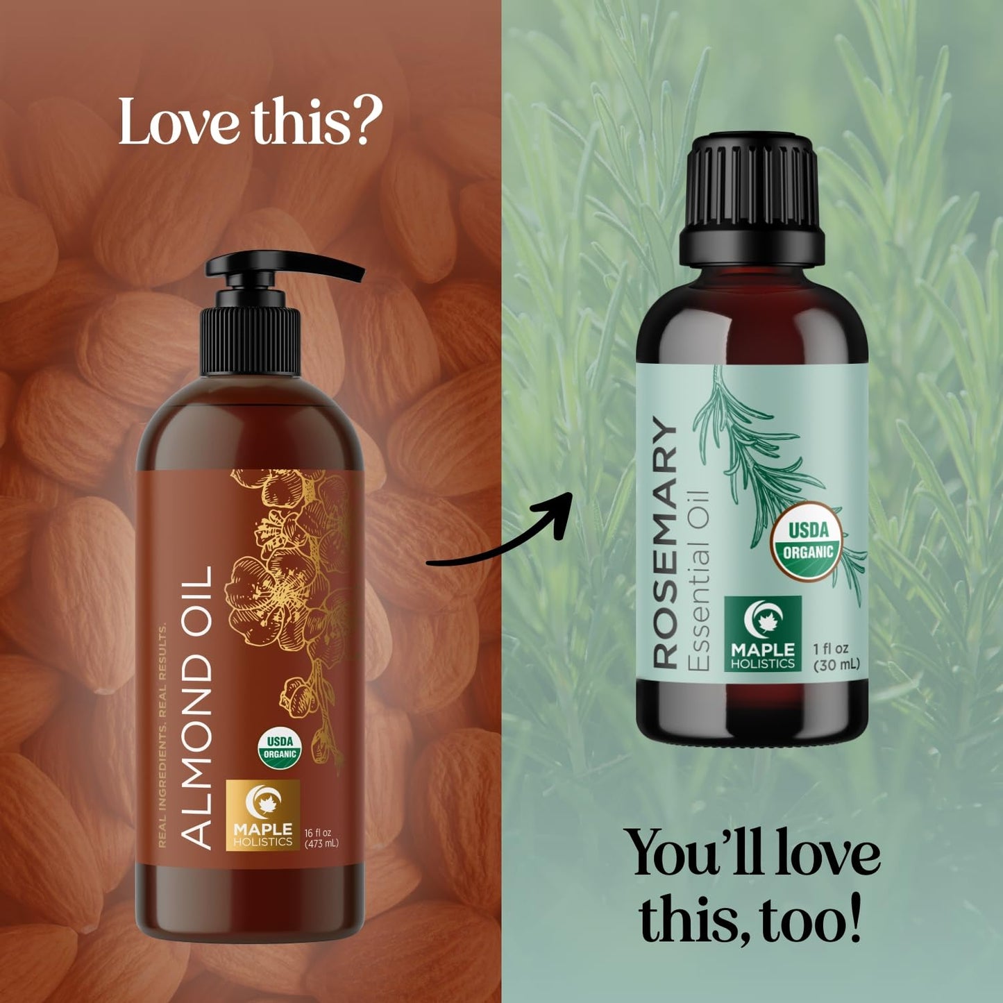 USDA Organic Sweet Almond Oil - Pure Cold Pressed Organic Almond Oil for Skin Hair and Nails - Moisturizing Organic Body Oil for Women and Men plus