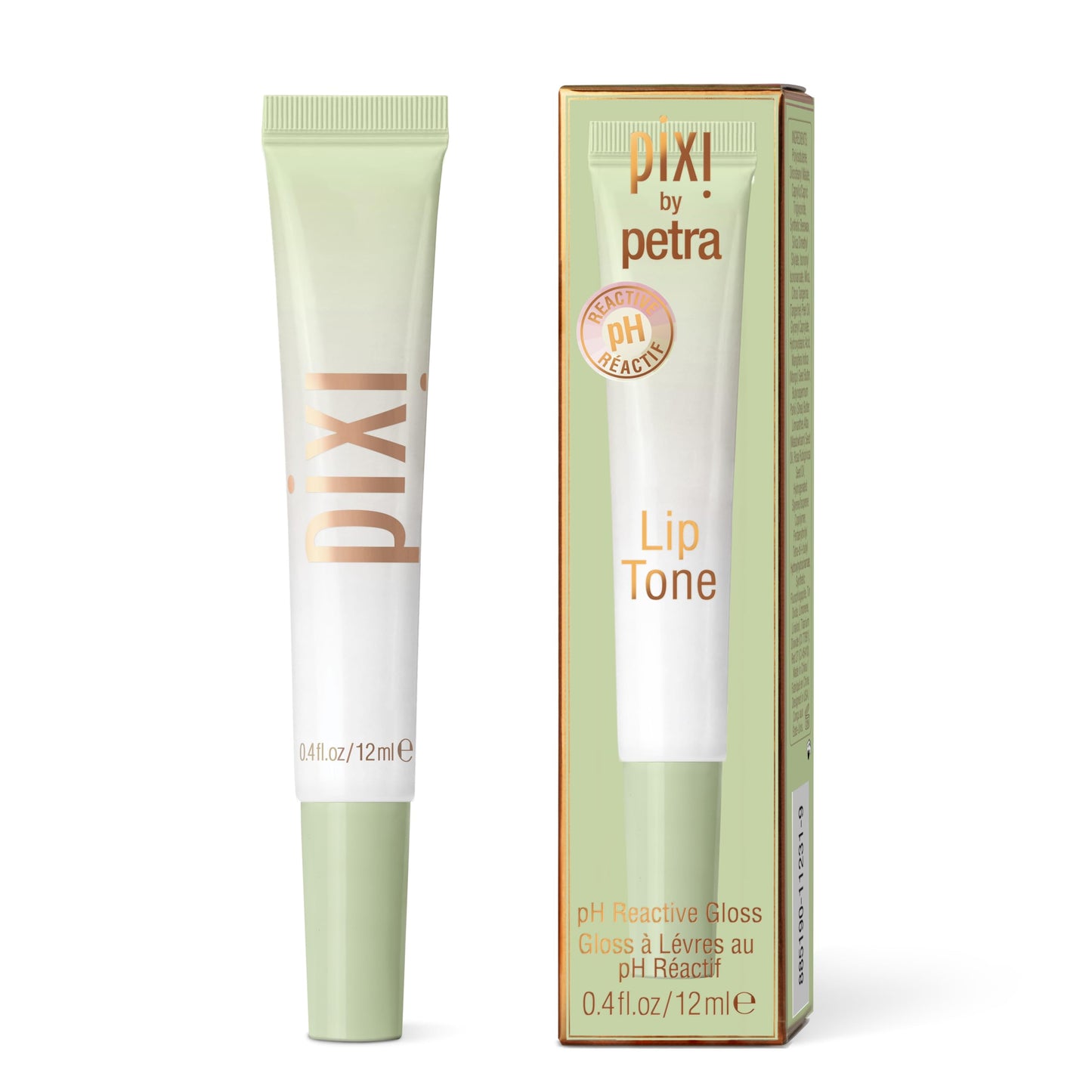 Pixi Beauty LipTone pH Reactive Lip Gloss in SnowPearl | Color Changing Tinted Lip Balm with Rosehip Oil & Shea Butter | Non-Sticky Mirror-Shine