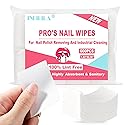 NXJ INFILILA Lint Free Nail Wipes, 600CS Natural Wood Pulp Nail Prep Wipes, Absorbent Acetone Nail Polish Remover Lash Extensions Glue Nail Cleaning