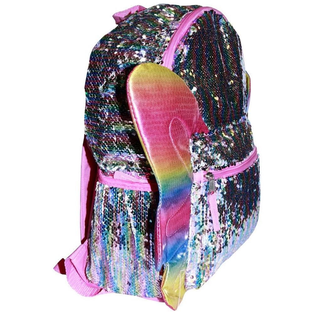 Rainbow Sequin Butterfly Wings Backpack (Butterfly School Supplies)