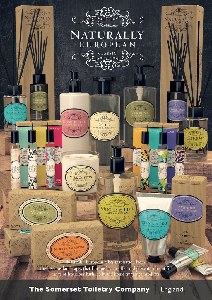 Naturally European - Freesia & Pear - Luxury Shower Gel, SLES and Paraben Free - 500 ml / 17 fl oz.