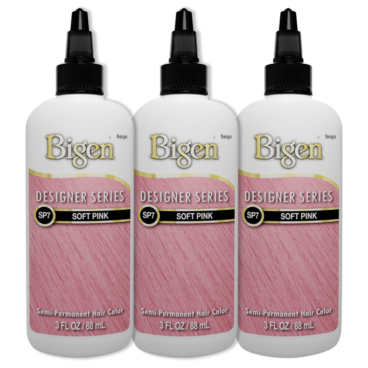 Bigen SP7 Soft Pink Designer Series Semi-Permanent Hair Color (pack of 3)