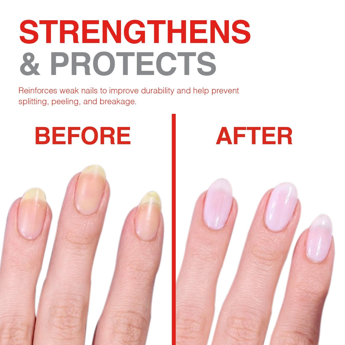 Probelle Tinted Nail Strengthener, Colored Nail Strengthening Treatment, Nail Growth and Repair, Stops Peeling, Splits, Chips, Cracks, and Strengthens