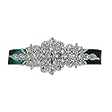 Ulalaza Women Prom Evening Dress Decorative Waistband Bridal Crystal Sashes Wedding Belt Sash with Rhinestones