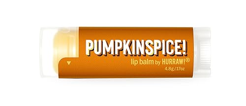 Hurraw! Pumpkin Spice Lip Balm: Organic, Certified Vegan, Cruelty and Gluten Free. Non-GMO, 100% Natural Ingredients. Bee, Shea, Soy and Palm Free.