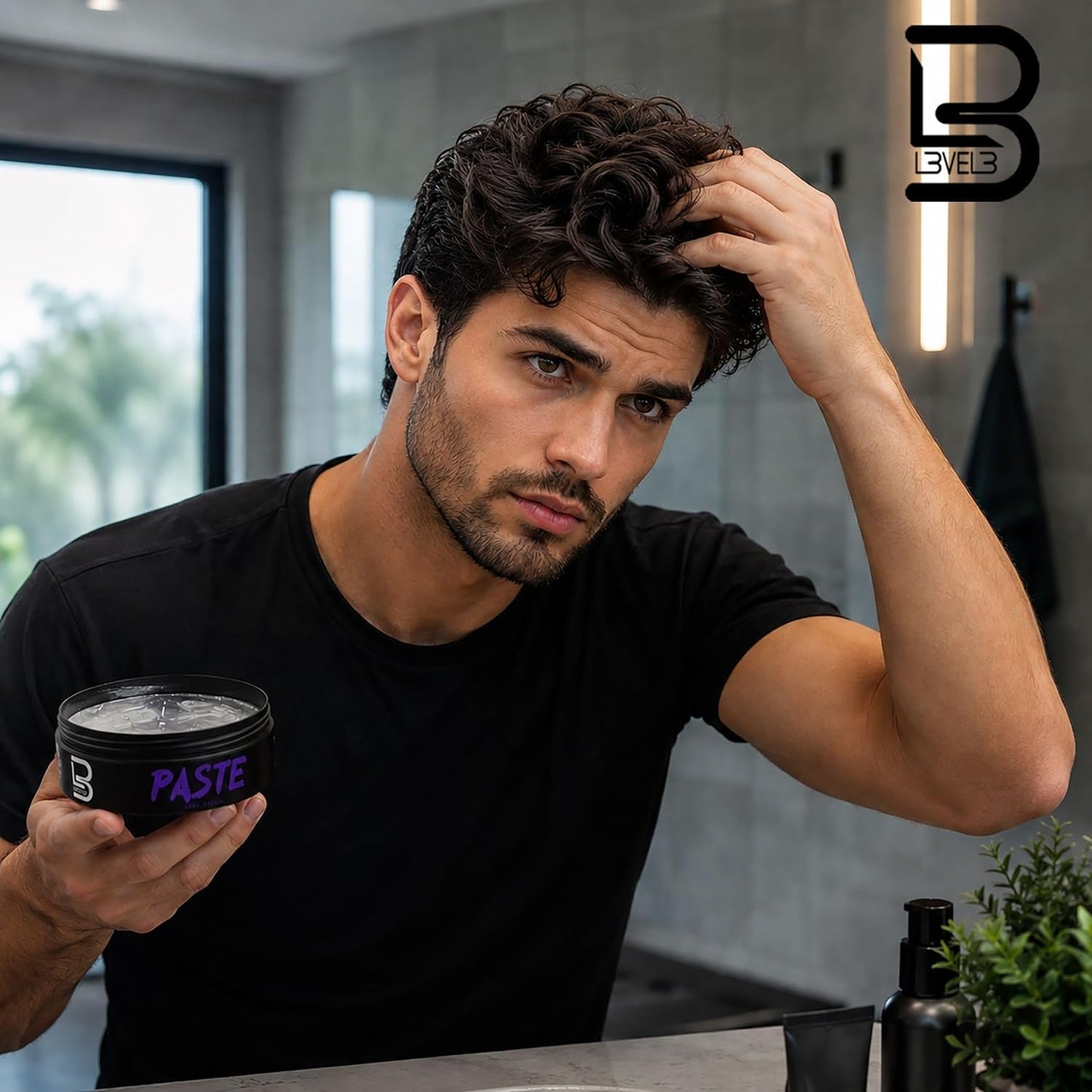 L3 Level 3 Hair Paste for Men - Long Lasting Hold Hair Styling Paste with Matte Finish - Adds Volume, Texture & Definition - Keratin Infused (Sample