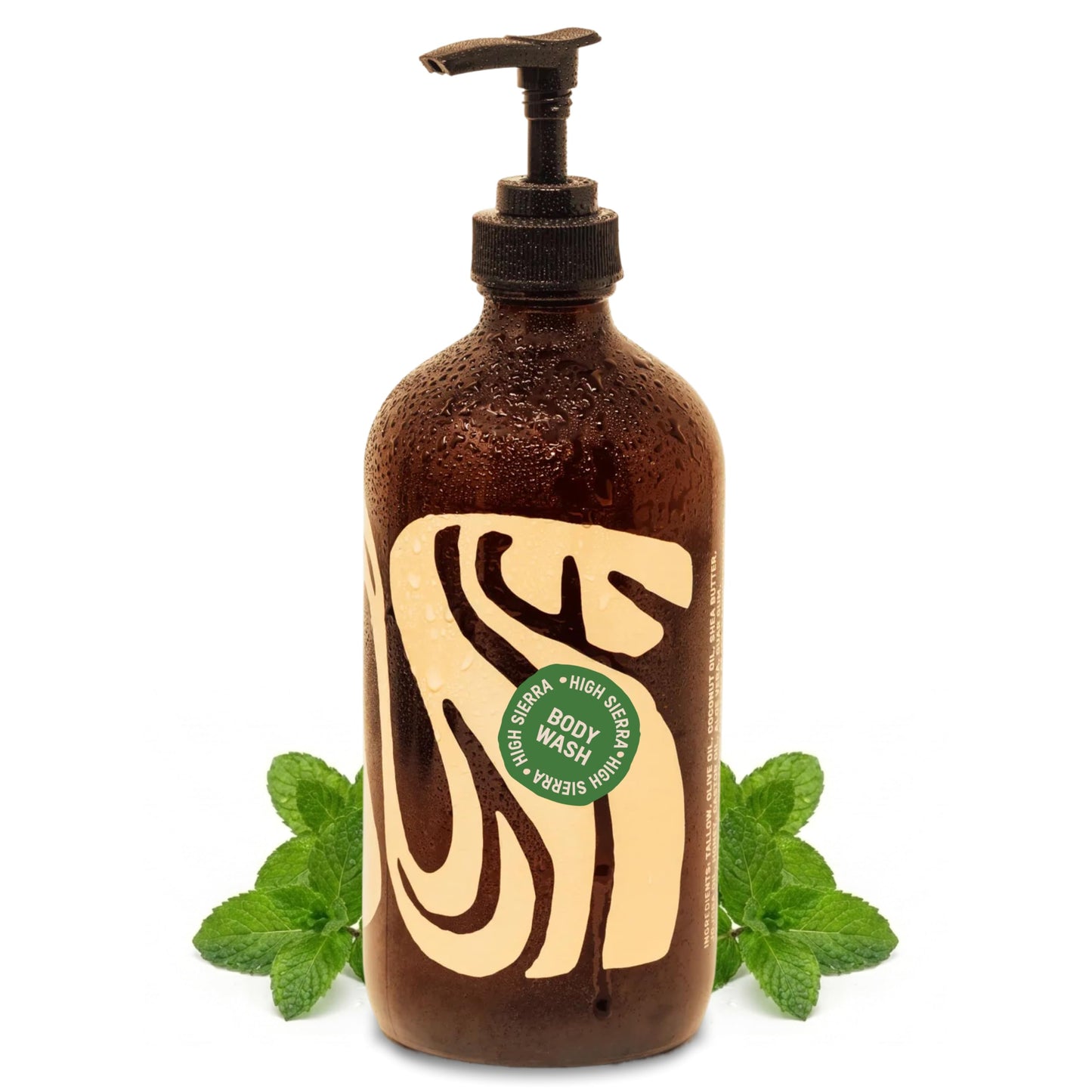 Local Revival Tallow and Honey Body Wash - High Sierra - Beef Tallow with Honey, Olive Oil, Shea Butter and Jojoba Oil - Moisturizing Body Wash