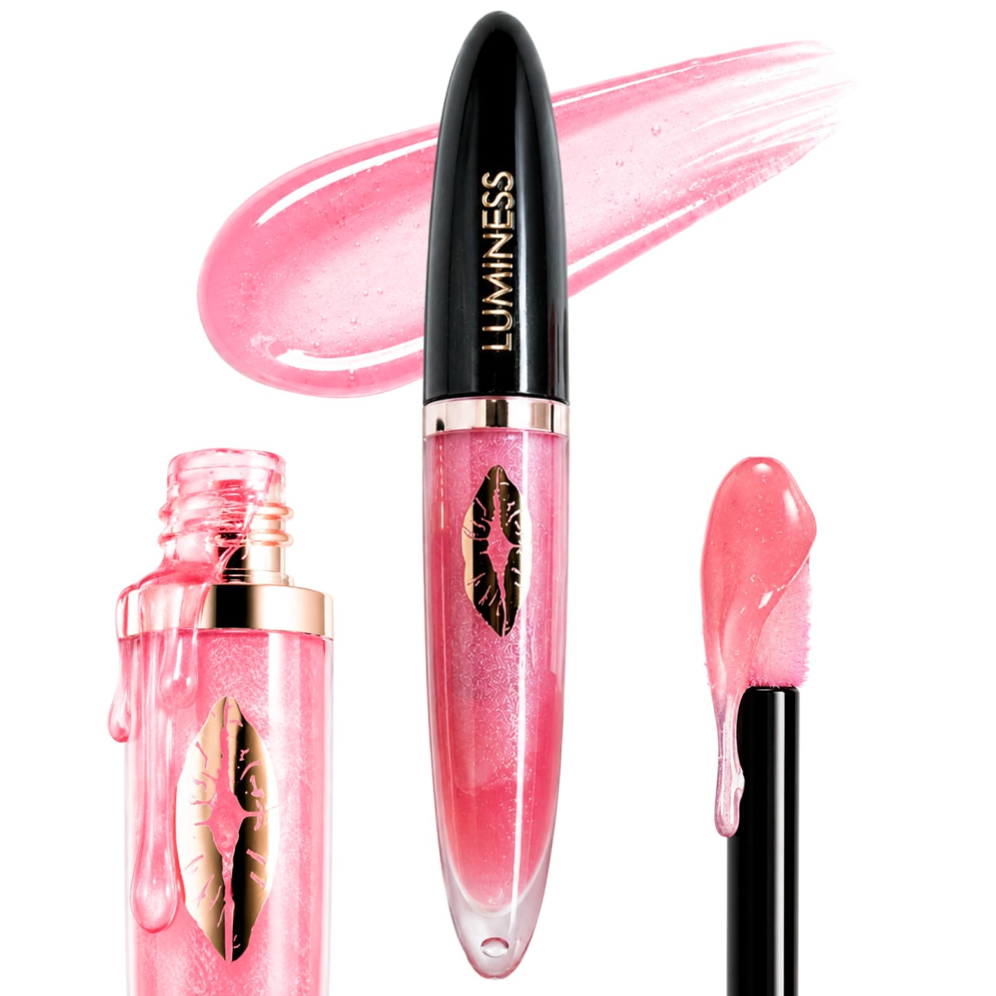 LUMINESS Hot Kiss Lip Plumper Gloss | Hydrating, Volumizing Lip Oil - Lip Gloss with Shea Butter & Vitamin E, Lip Stain, Lip Moisturizer, Long-Lasting