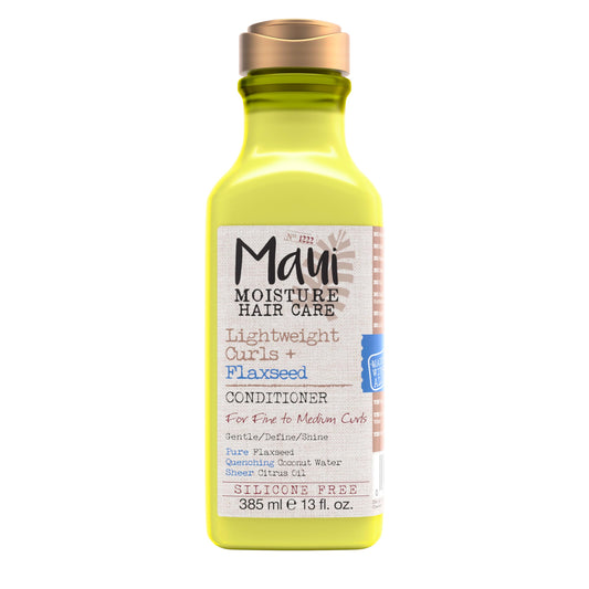 Maui Moisture Lightweight Curls + Flaxseed Conditioner, Conditioning, Paraben Free, Silicone Free, 13 Fl Oz