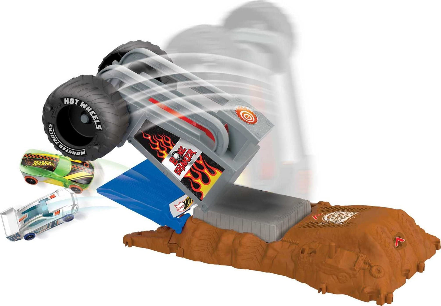 Hot Wheels Monster Trucks Arena Smashers - Bone Shaker Tire Pressure Challenge