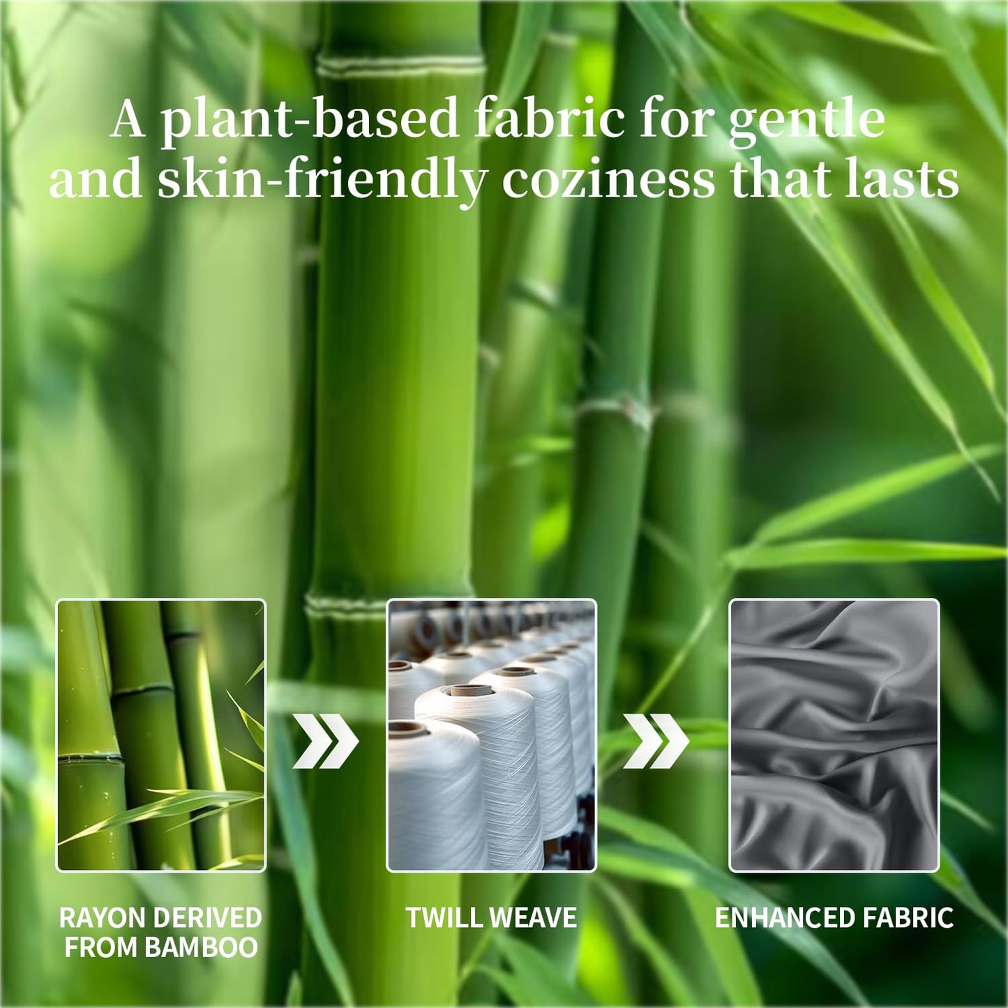 Shilucheng 100% Viscose Derived from Bamboo_ Sheets Queen Size 4pcs - Ultra Cooling & Silky Soft Bed Sheets, 16" Deep Pocket, Perfect for Hot