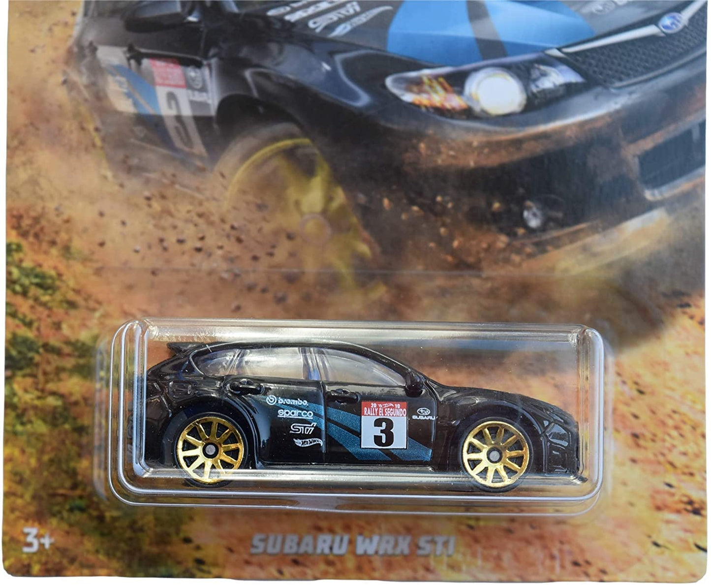 HOT Wheels 1:64 Scale Black Subaru WRX STI 6/6