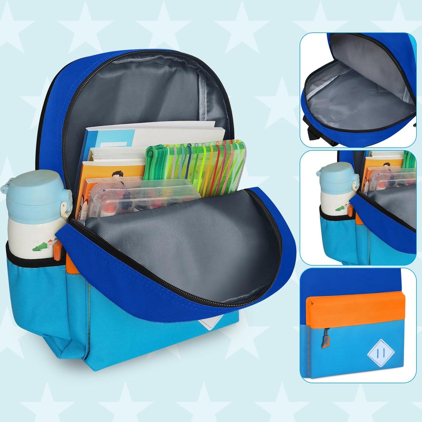 Little Kids Backpack for Girls Boys - Toddler Preschool Backpack School Bag Cute Kindergarten Backpack for Aged 3-6, Treasure Blue Sky Blue