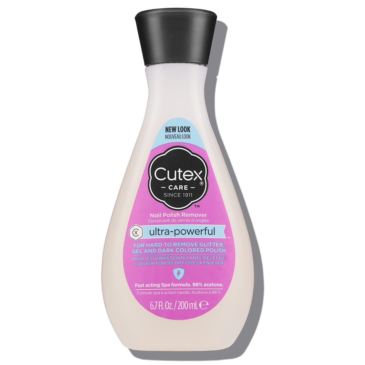 Cutex Gel Nail Polish Remover, Ultra-Powerful & Removes Glitter and Dark Colored Paints, Paraben Free, 6.76 Fl Oz Beauty & Personal Care Cutex