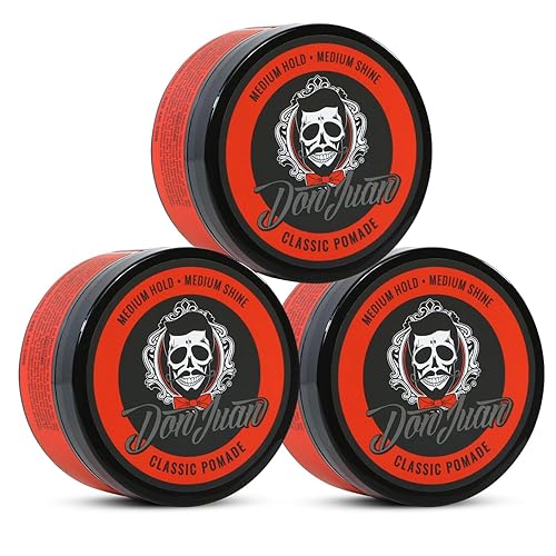 Don Juan Pomade 4oz 3 Pack - Medium High Hold - Medium Shine - Water Based - Honey Citrus Scent